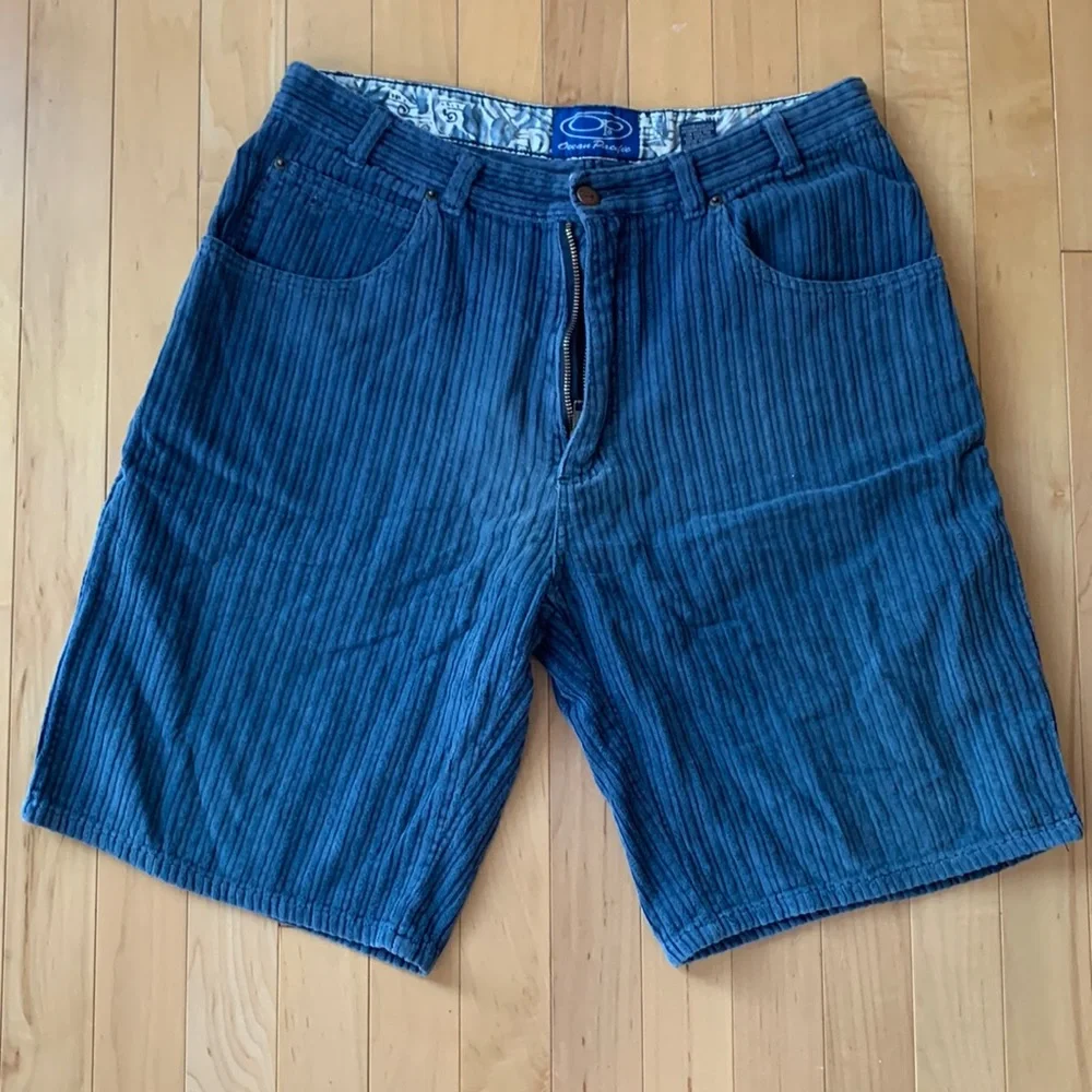 Men’s OP blue corduroy shorts - Picture 2 of 11